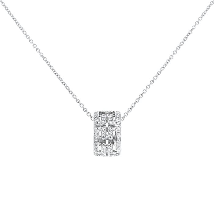 Bvlgari Parentesi Necklace Silver Diamond