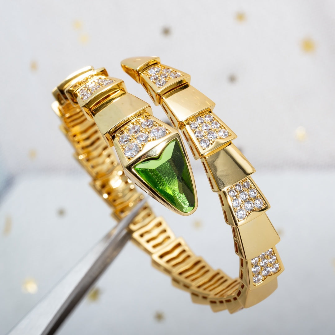 Bvlgari Serpenti Bracelet Gold Cubic Zirconia