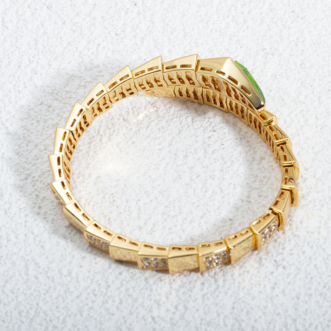 Bvlgari Serpenti Bracelet Gold Cubic Zirconia