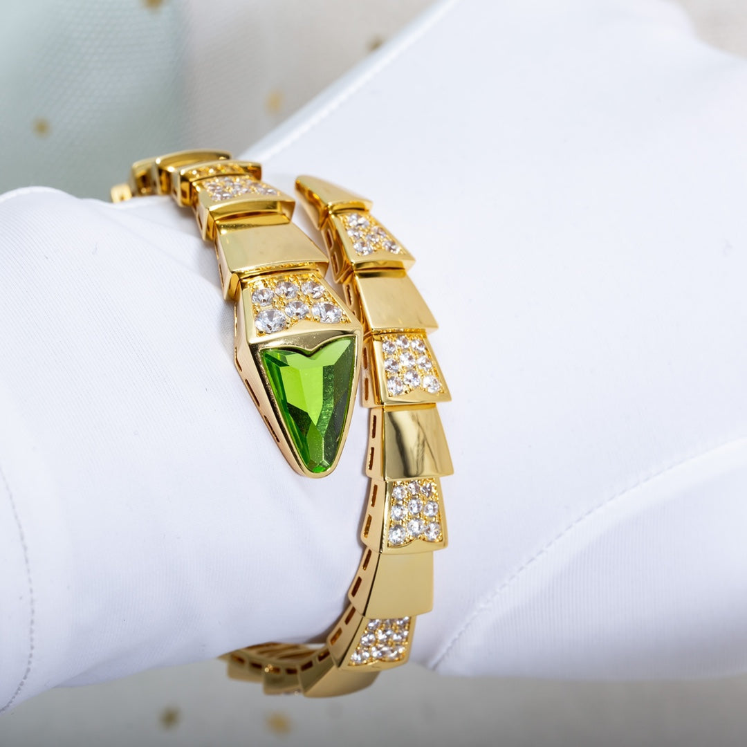 Bvlgari Serpenti Bracelet Gold Cubic Zirconia