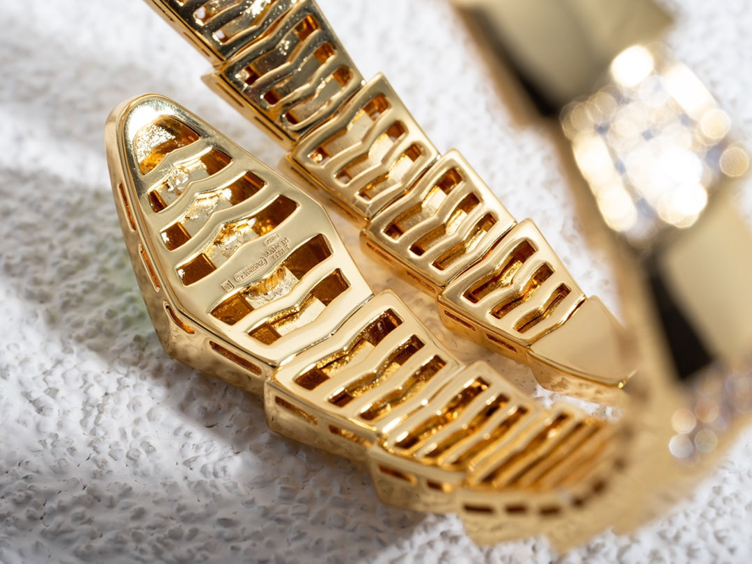 Bvlgari Serpenti Bracelet Gold Cubic Zirconia