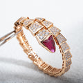 Bvlgari Serpenti Bracelet 8MM Pink Gold Cubic Zirconia - 345201