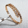 Bvlgari Serpenti Bracelet 6.8MM Pink Gold Cubic Zirconia
