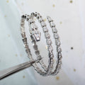 Bvlgari Serpenti Bracelet Silver Cubic Zirconia Double Row