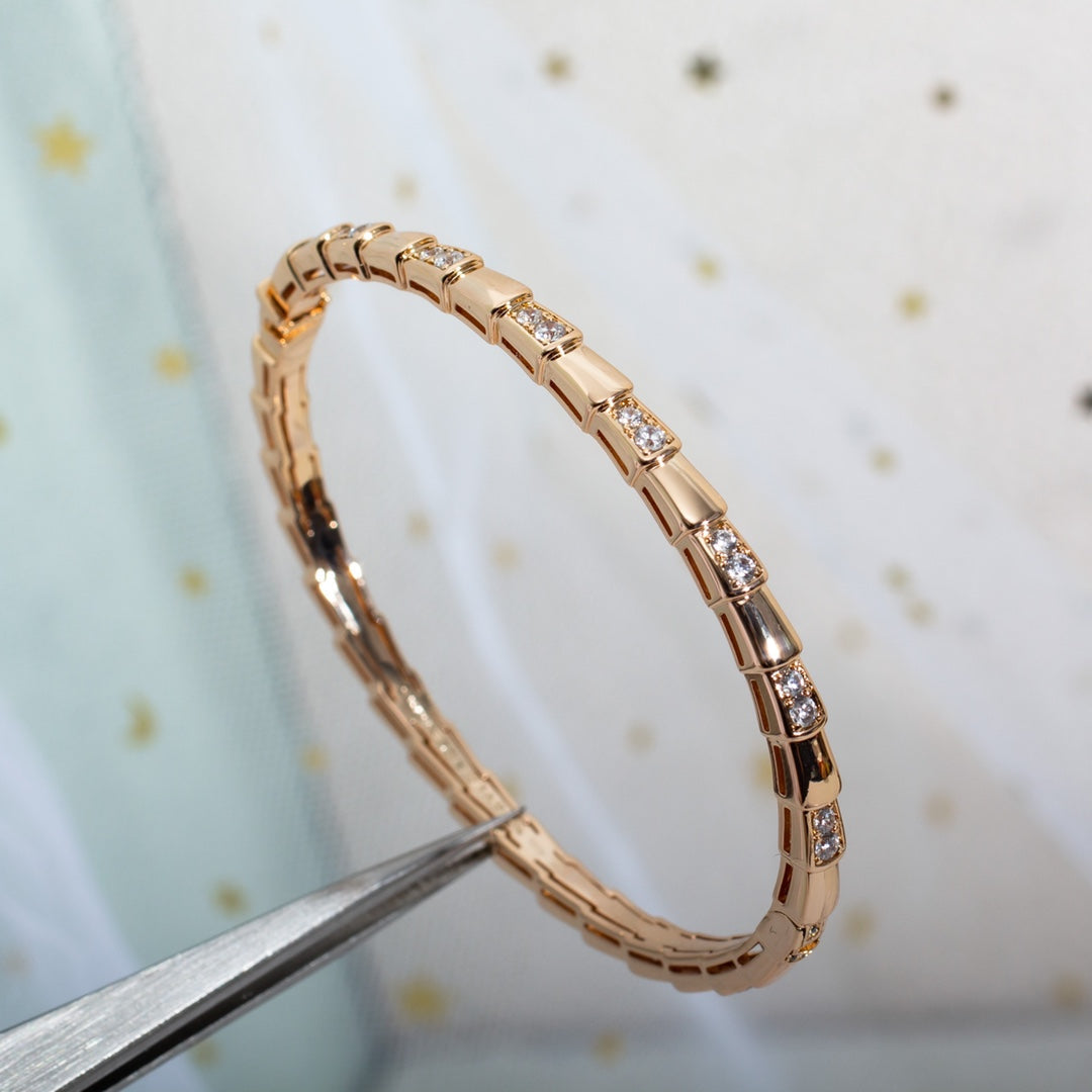 Bvlgari Serpenti Small Bracelet Pink Gold Cubic Zirconia