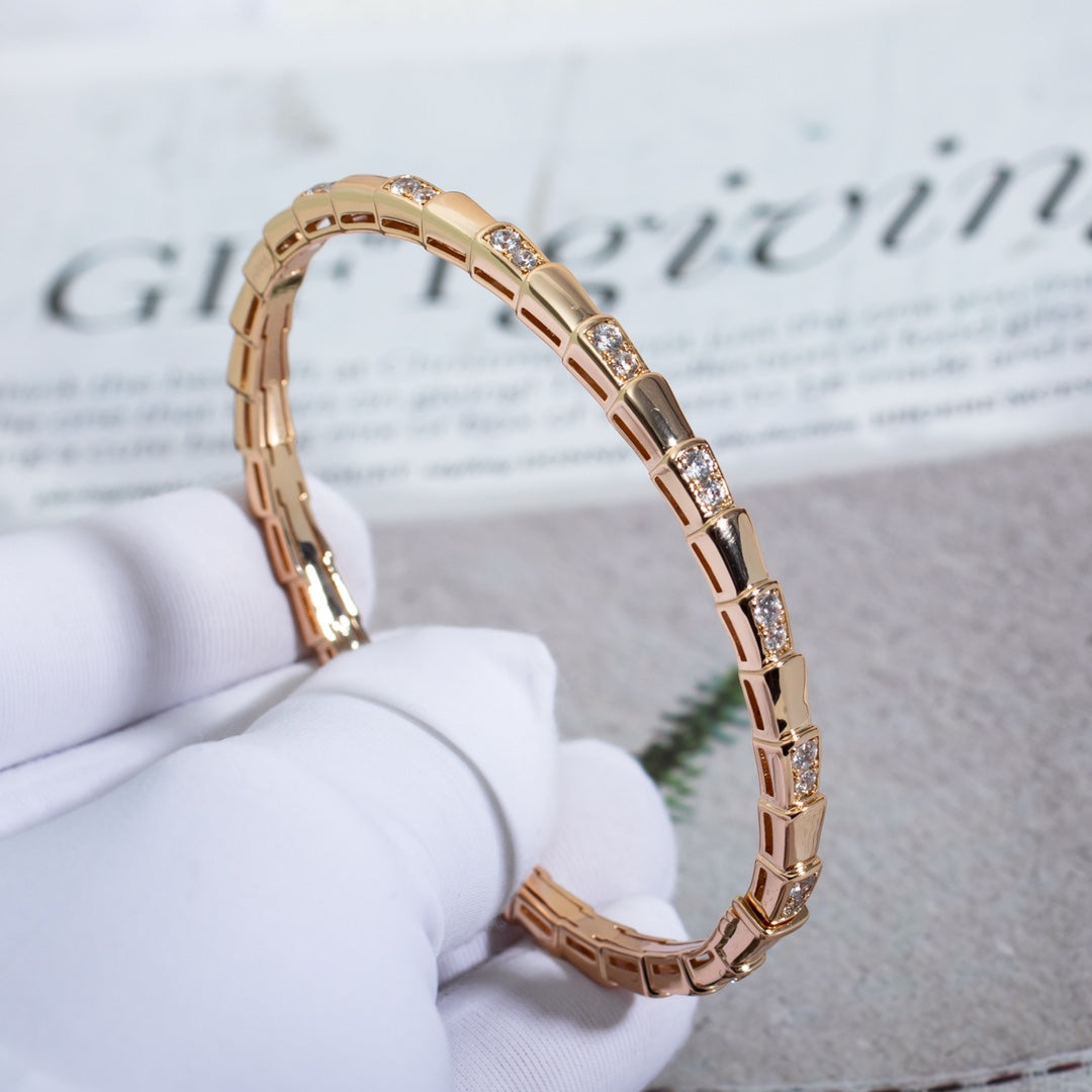 Bvlgari Serpenti Small Bracelet Pink Gold Cubic Zirconia