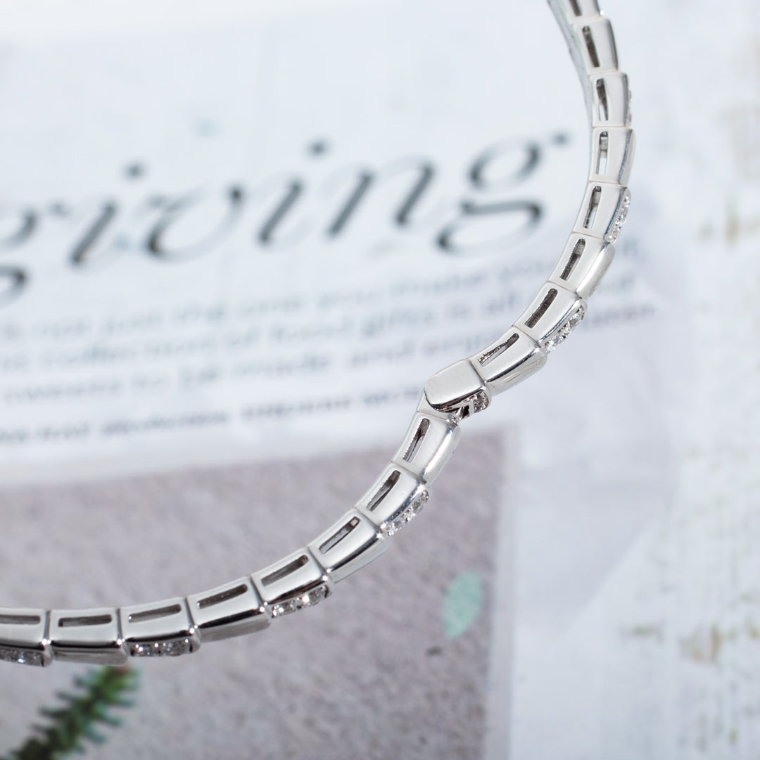 Bvlgari Serpenti Bracelet Silver Cubic Zirconia