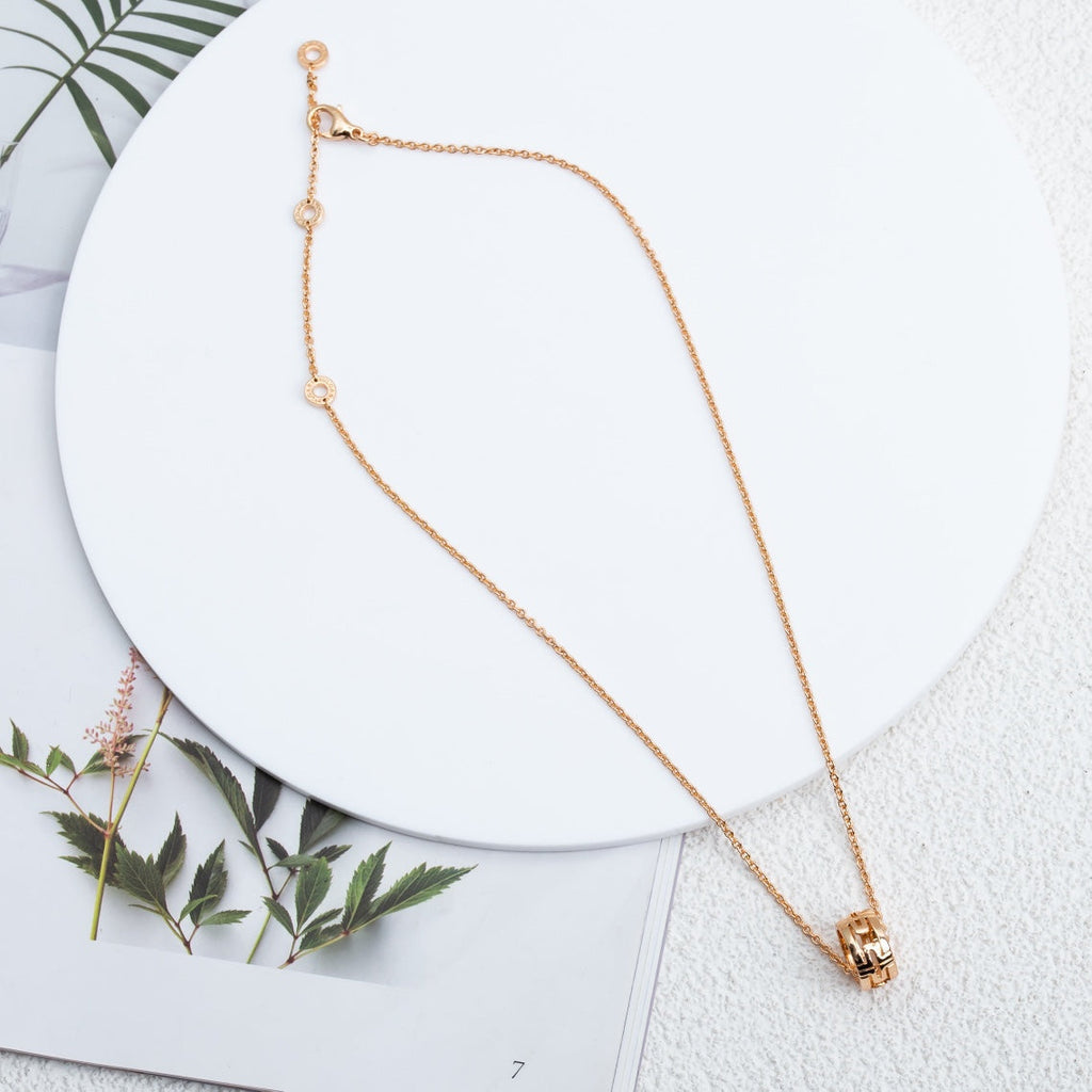 Bvlgari Parentesi Necklace Pink Gold