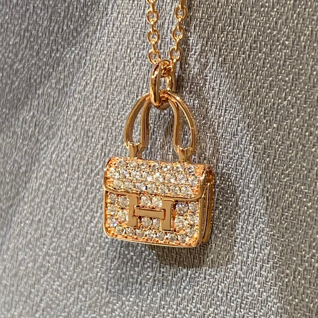 Hermes Constance Pendant Cubic Zirconia Necklace