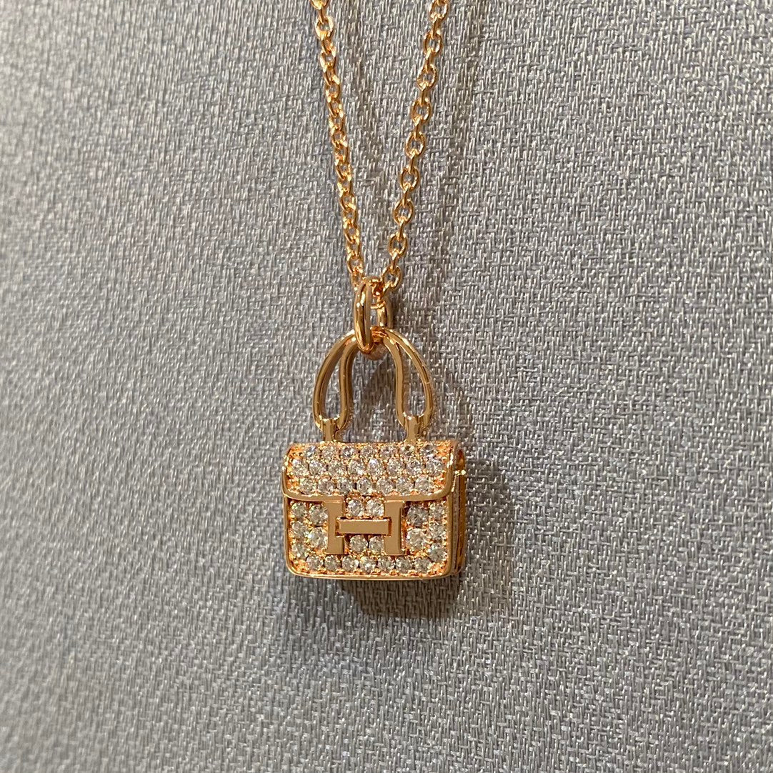 Hermes Constance Pendant Cubic Zirconia Necklace