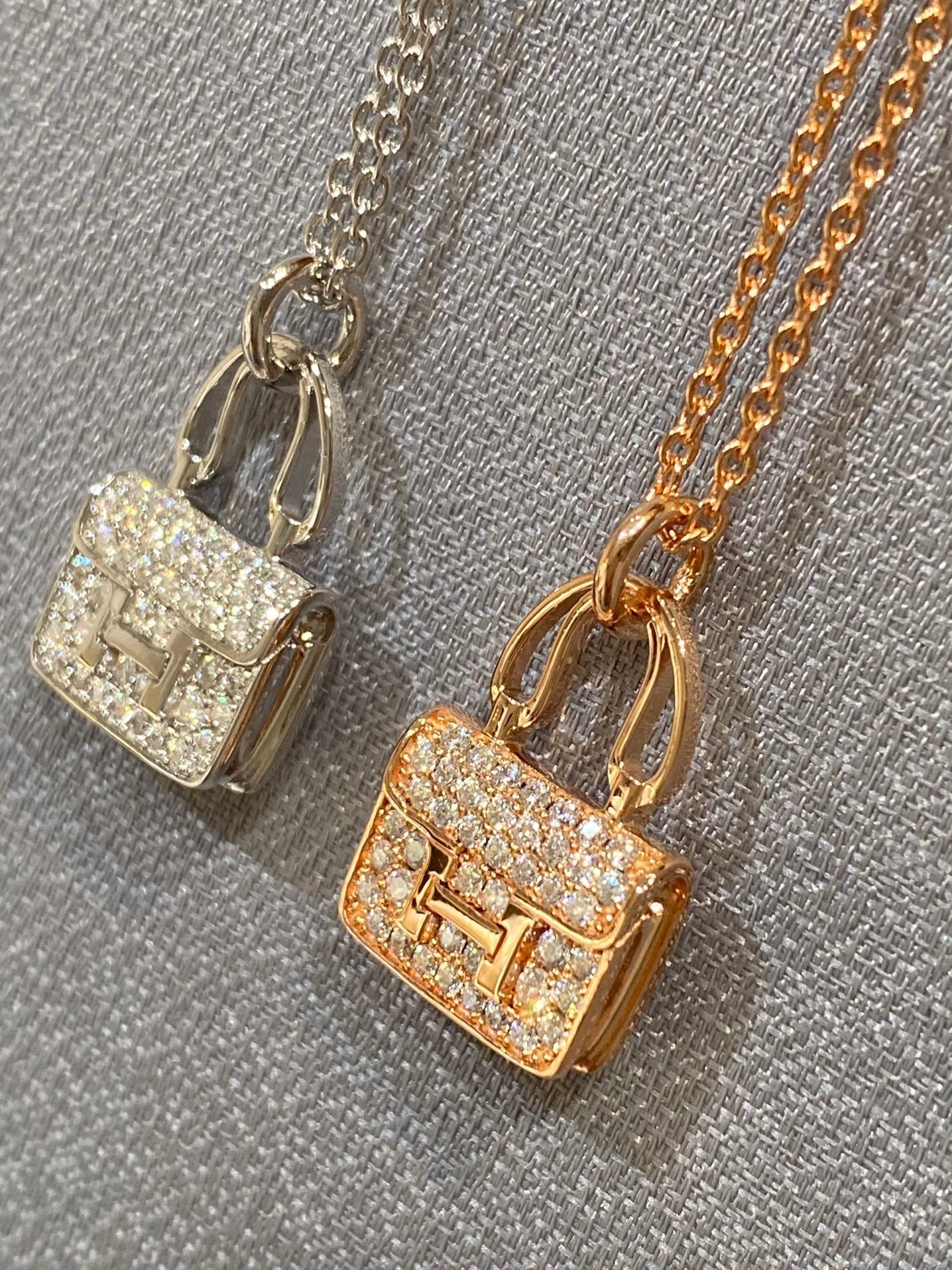 Hermes Constance Pendant Cubic Zirconia Necklace