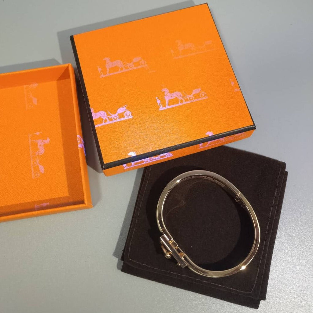 Hermes H Elegant Beige Bracelet
