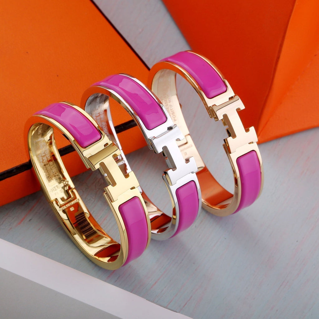 Hermes H Purple Bracelet