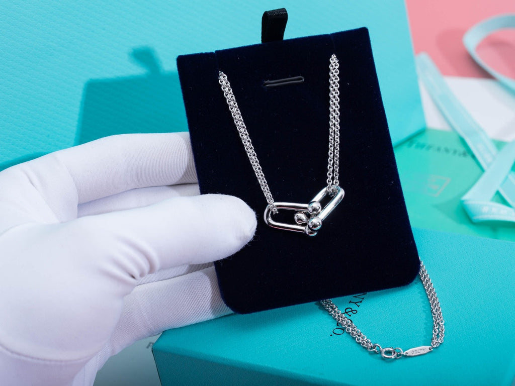 Tiffany Hardwear Double Link Pendant Silver Necklace - Style 2