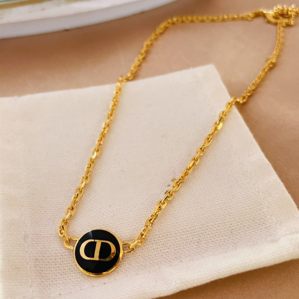 Dior CD Pendant Necklace Gold