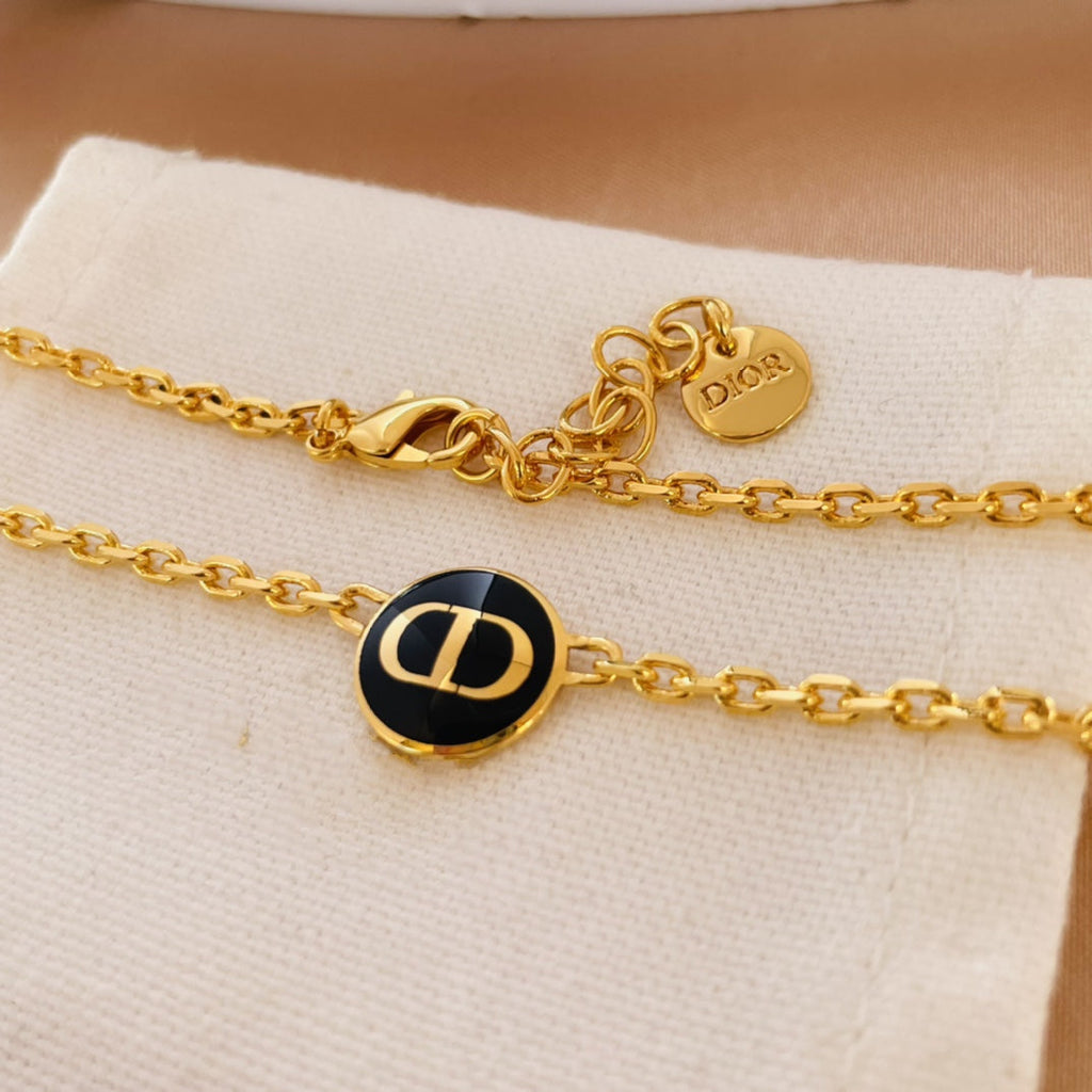 Dior CD Pendant Necklace Gold