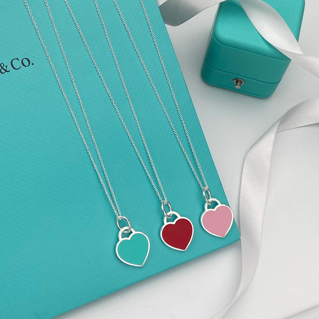 Tiffany Heart Pendant Silver Necklace