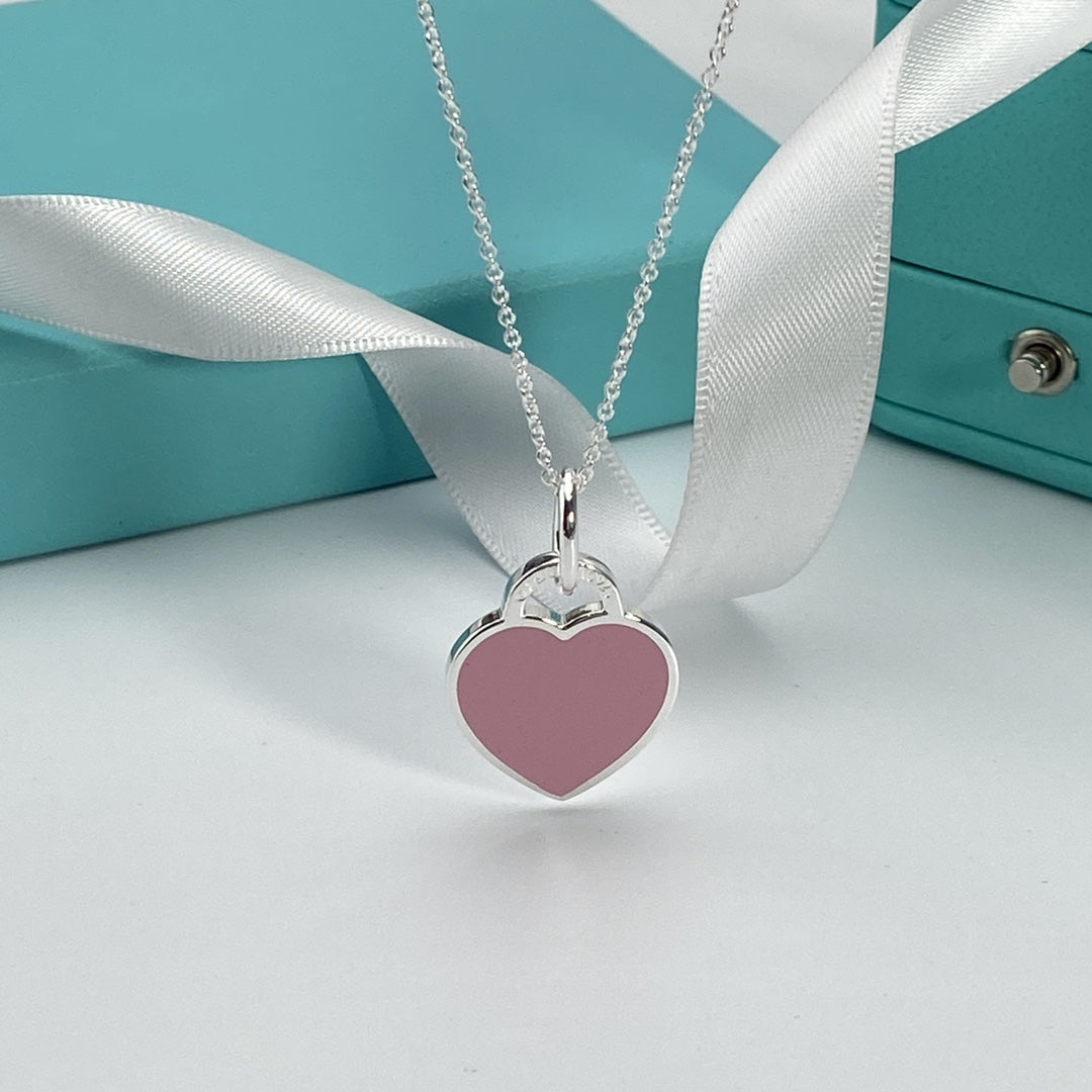 Tiffany Heart Pendant Silver Necklace