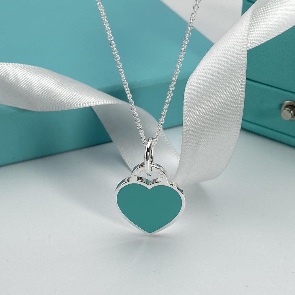 Tiffany Heart Pendant Silver Necklace
