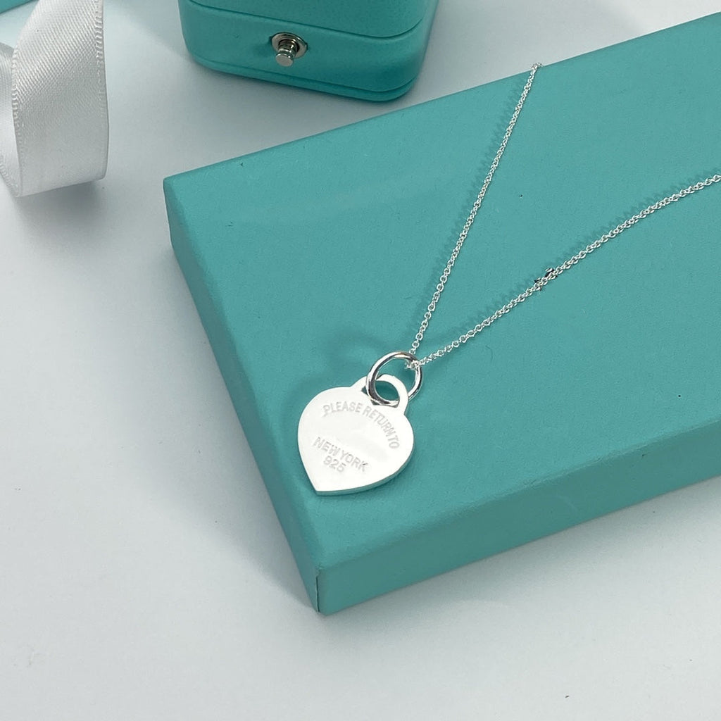 Tiffany Heart Pendant Silver Necklace