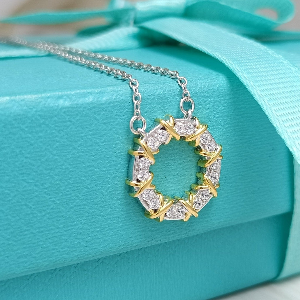 Tiffany Sixteen Stone Necklace Gold