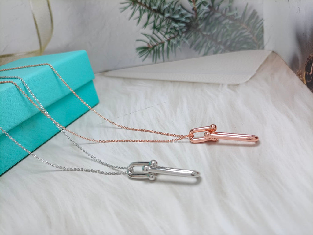Tiffany Hardwear Drop Double Link Pendant Necklace