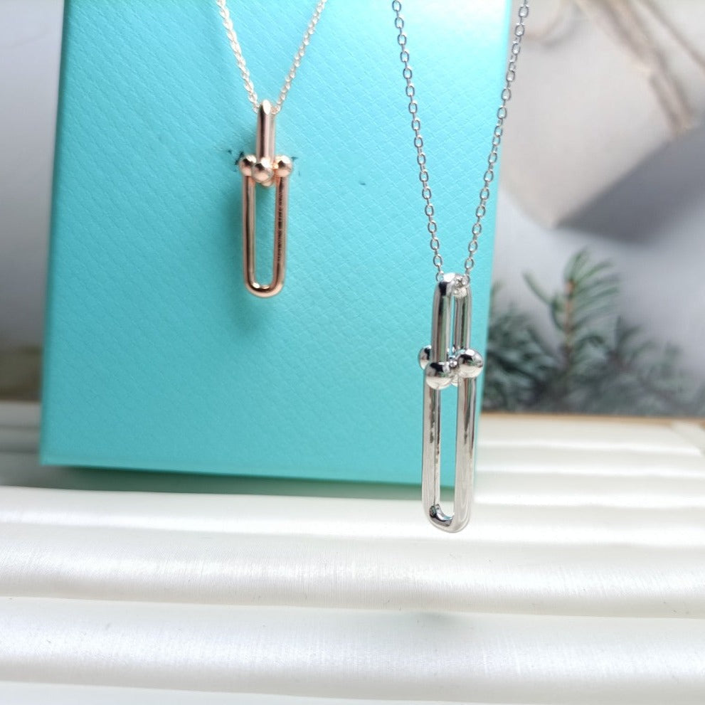 Tiffany Hardwear Drop Double Link Pendant Necklace