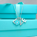 Tiffany Love Text Pendant Necklace