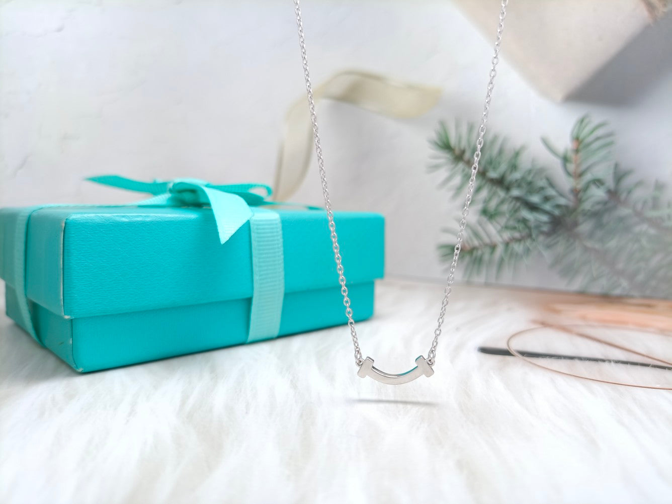 Tiffany Mini Smile Pendant Necklace
