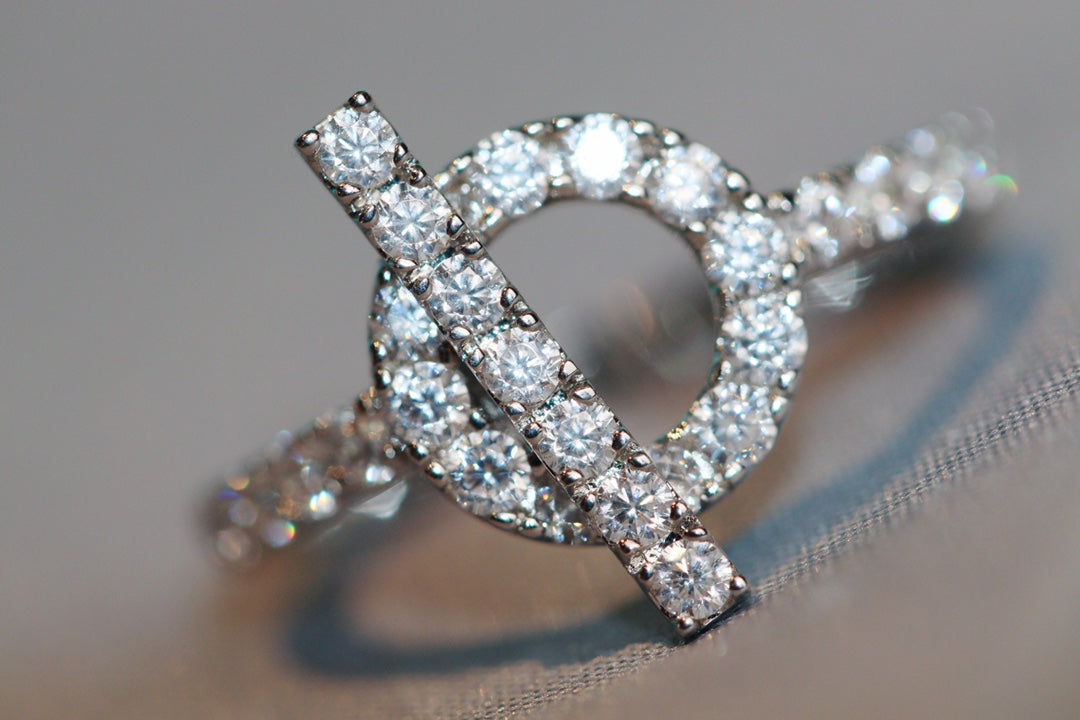 Hermes Echappee Silver Cubic Zirconia Ring