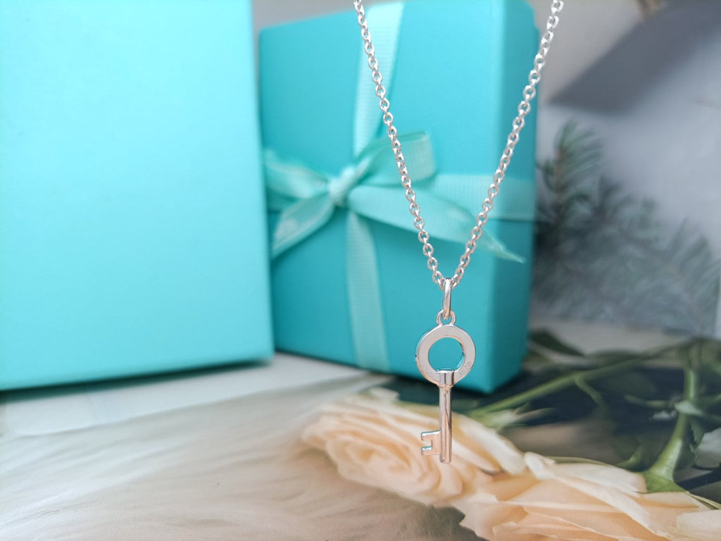 Tiffany Mini Key Necklace Diamond