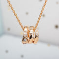 Bvlgari Serpenti Pink Gold Necklace Cubic Zirconia