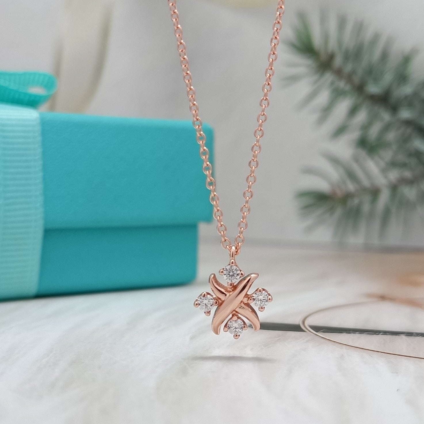 Tiffany Pinwheel Necklace Cubic Zirconia