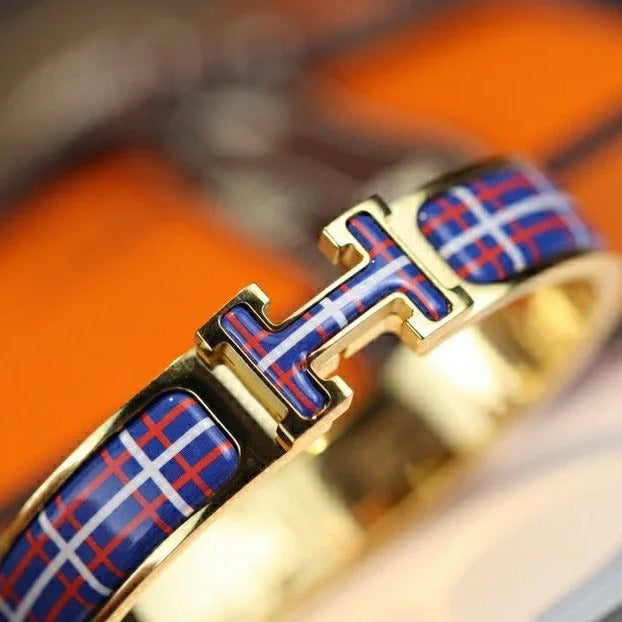 Hermes H Tartan Bracelet 12MM