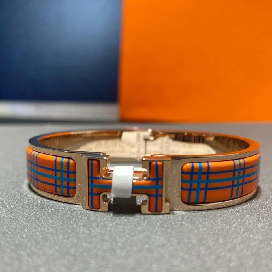 Hermes H Tartan Bracelet 12MM