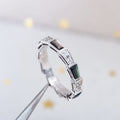 Bvlgari Serpenti Ring Silver Cubic Zirconia Black MOP 3MM
