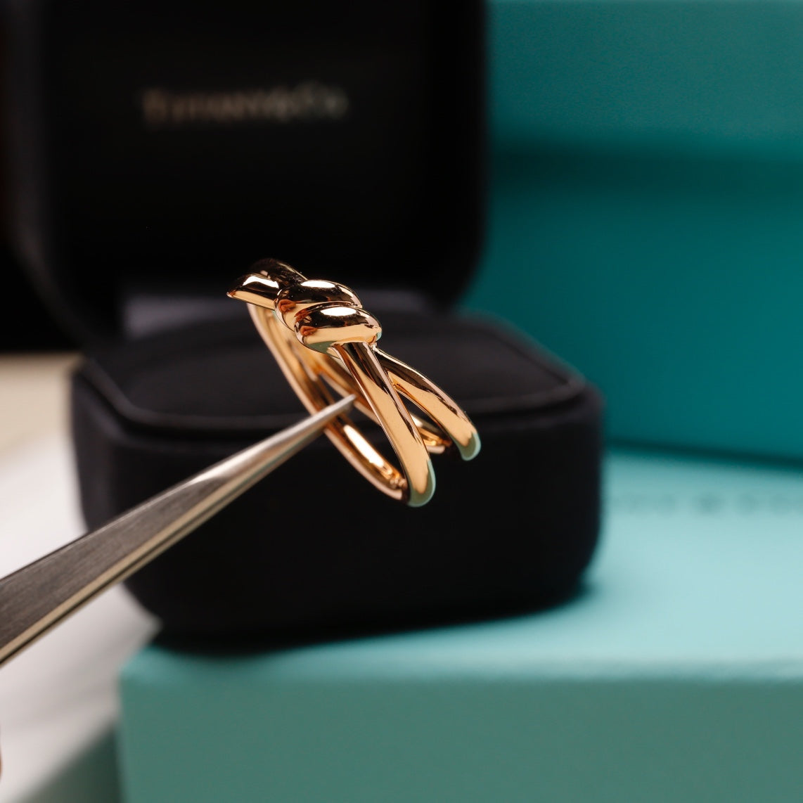 Tiffany Knot Ring Pink Gold