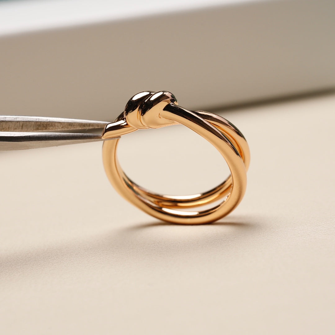 Tiffany Knot Ring Pink Gold