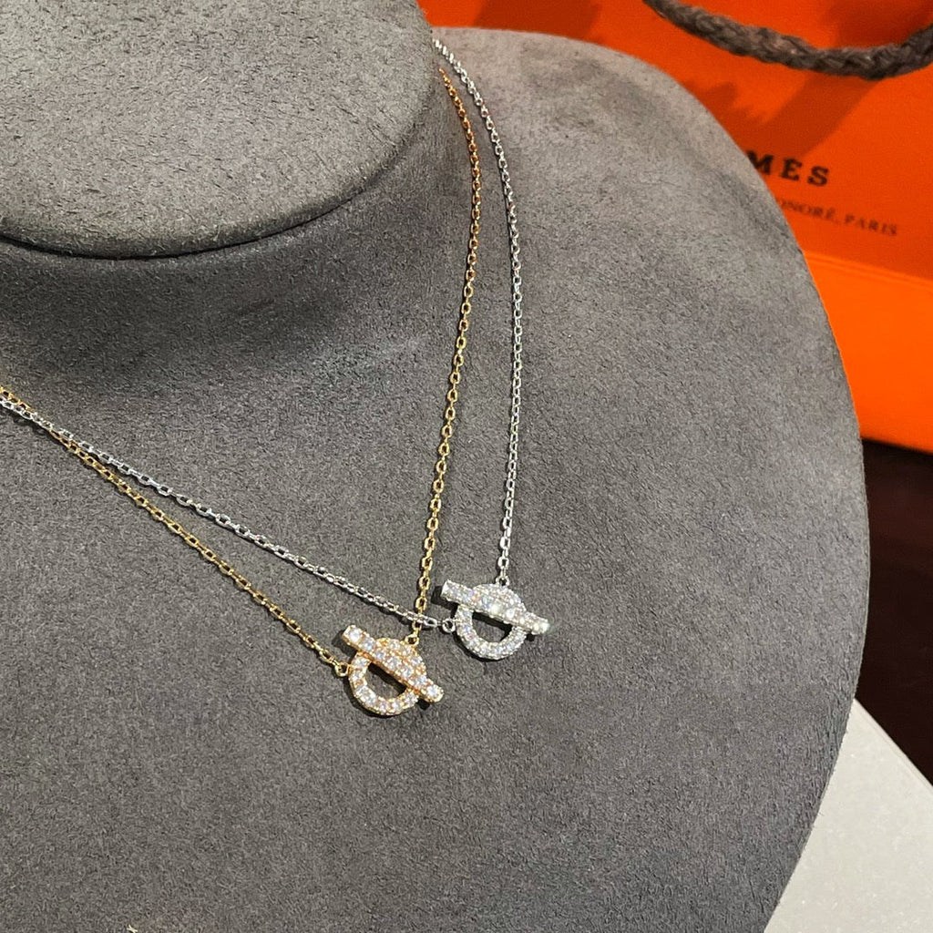 Hermes Echappee Necklace Cubic Zirconia