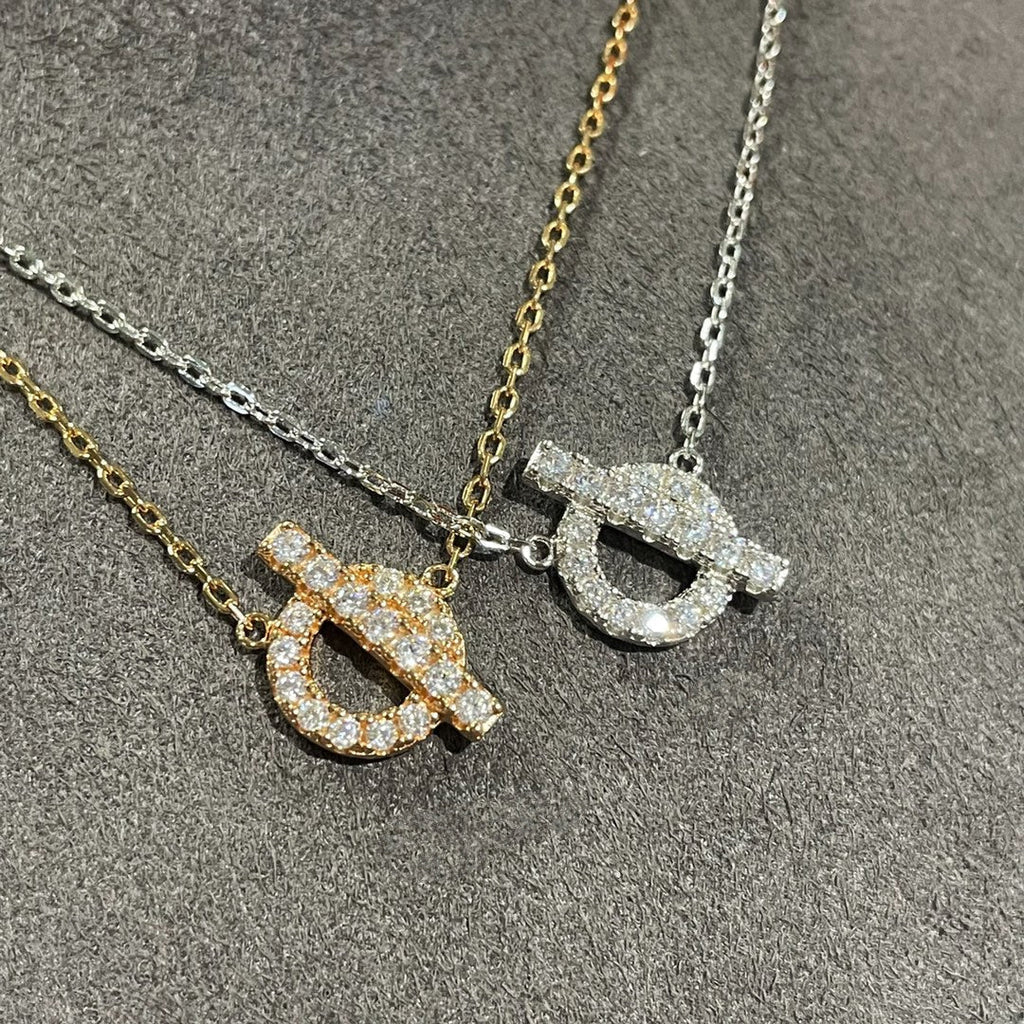 Hermes Echappee Necklace Cubic Zirconia