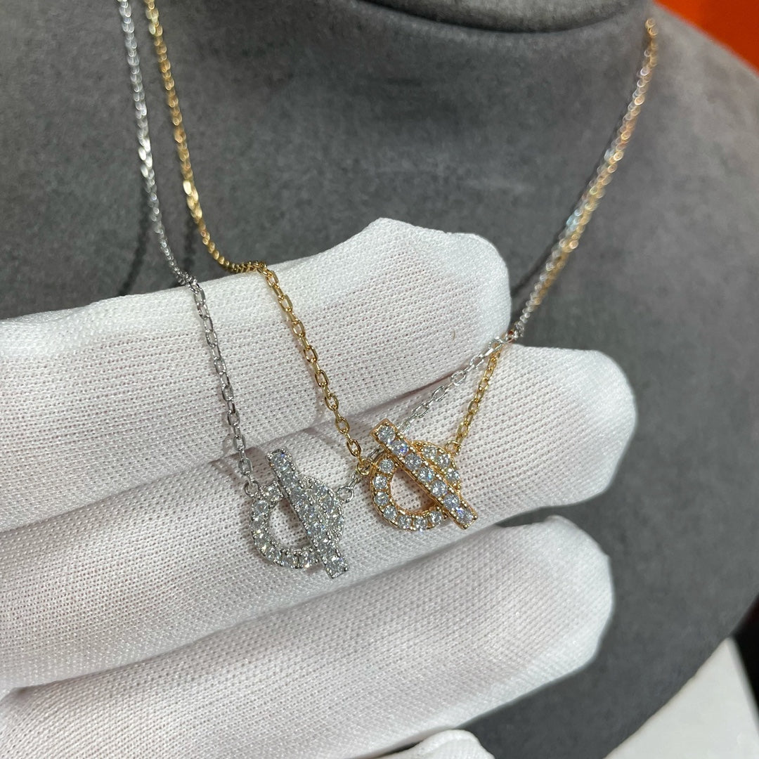 Hermes Echappee Necklace Cubic Zirconia