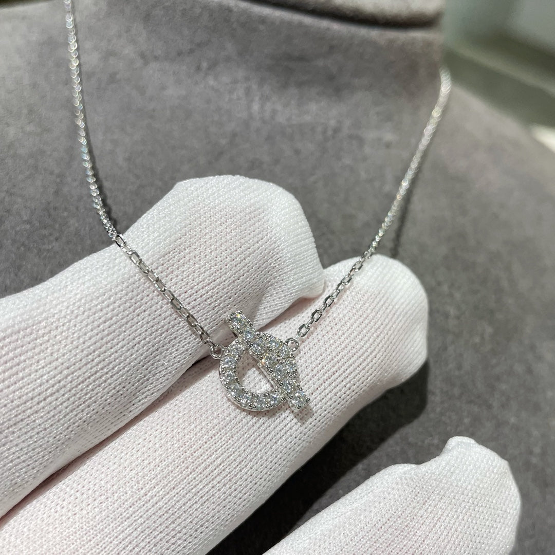 Hermes Echappee Necklace Cubic Zirconia