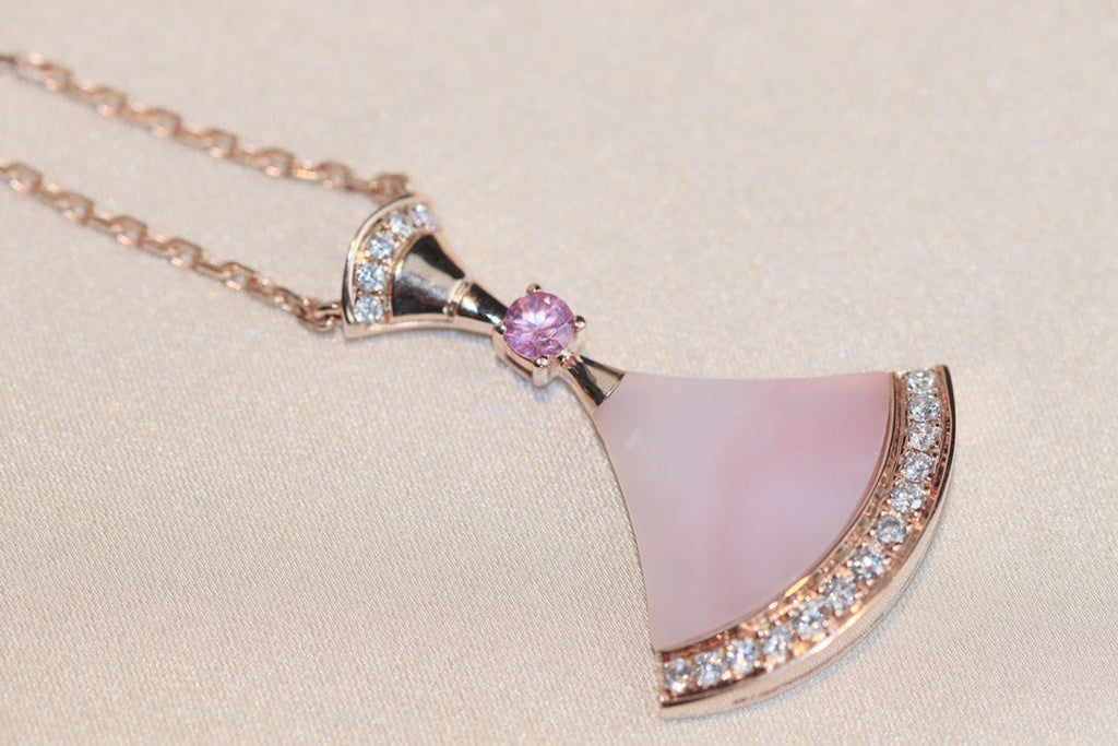 Bvlgari Dream Necklace Pink MOP Cubic Zirconia