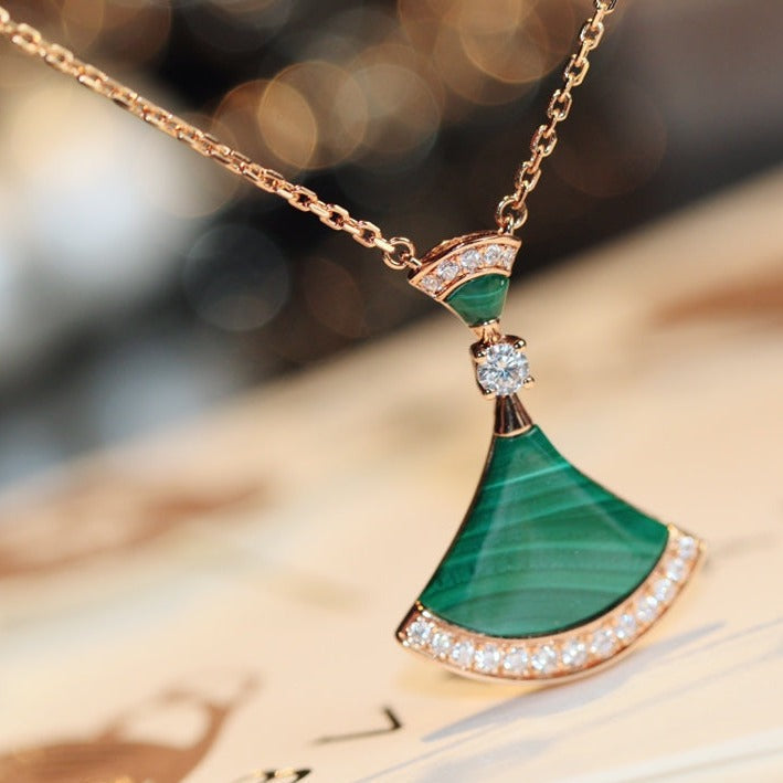 Bvlgari Dream Necklace Malachite Cubic Zirconia