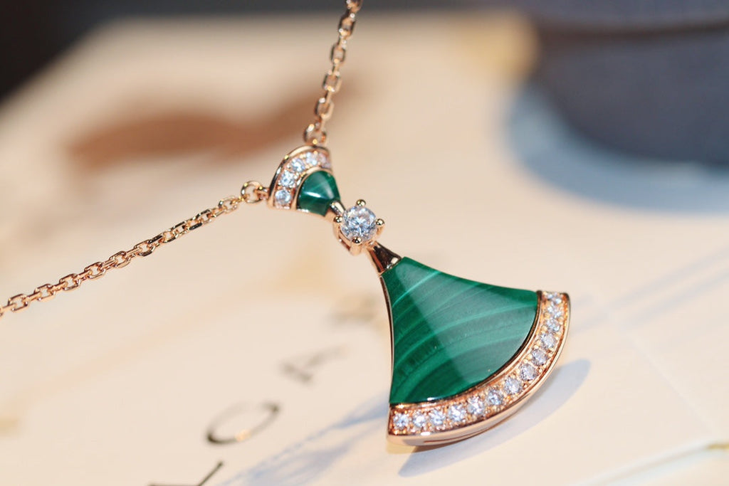 Bvlgari Dream Necklace Malachite Cubic Zirconia