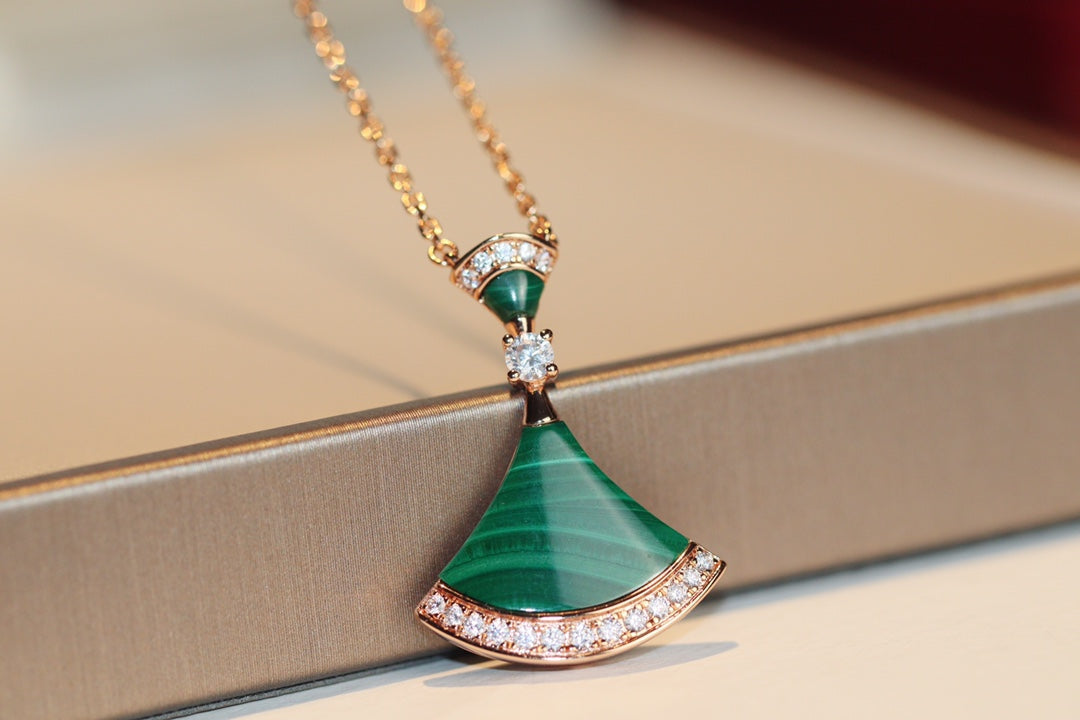 Bvlgari Dream Necklace Malachite Cubic Zirconia