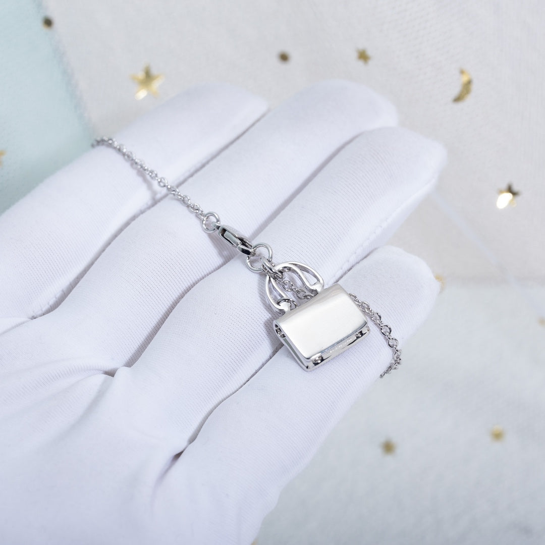 Hermes Amulette Pendant Silver Necklace