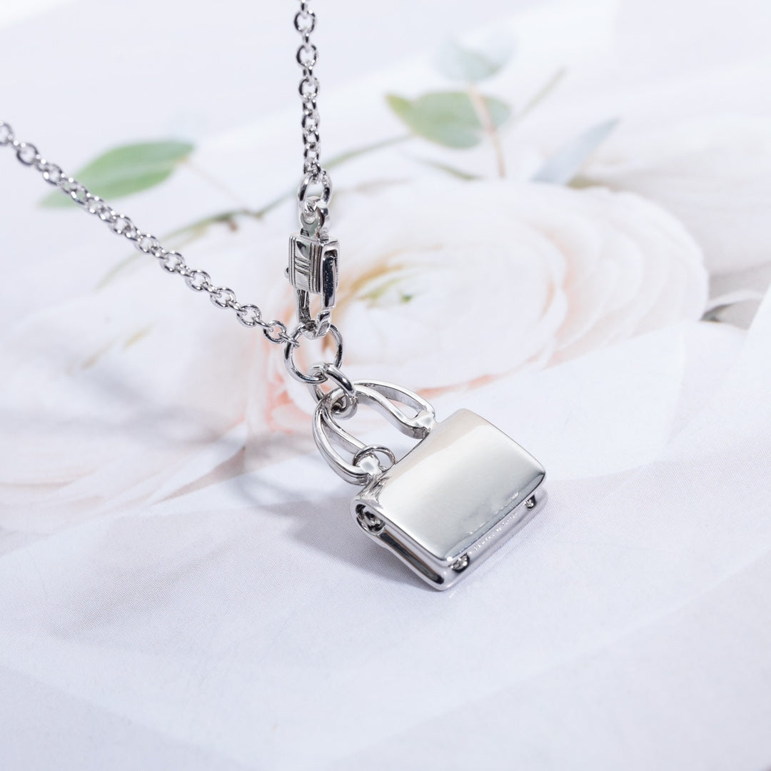 Hermes Amulette Constance Pendant Silver Necklace