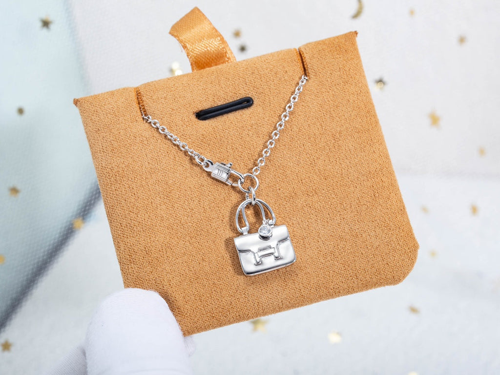 Hermes Amulette Constance Pendant Silver Necklace