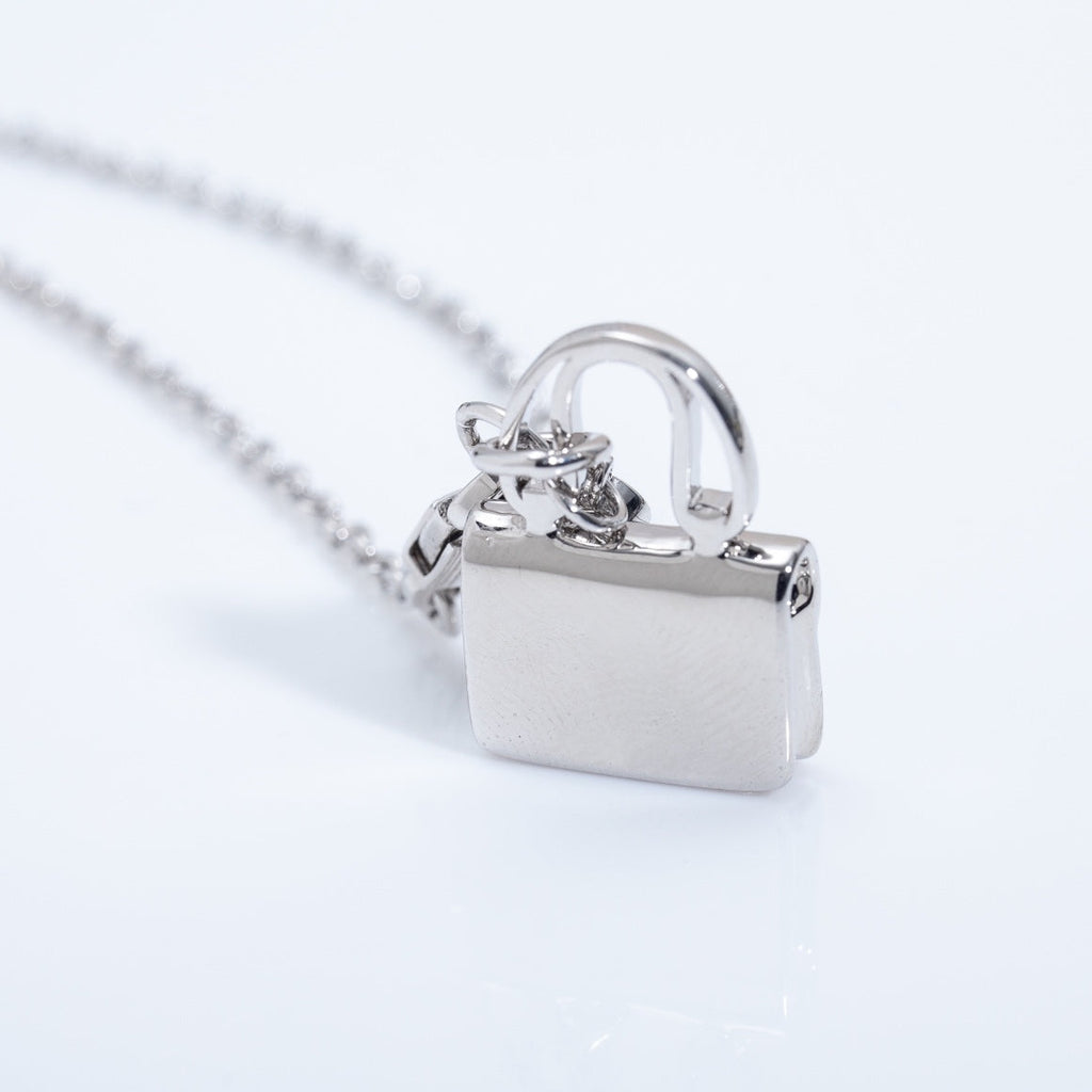 Hermes Amulette Constance Pendant Silver Necklace